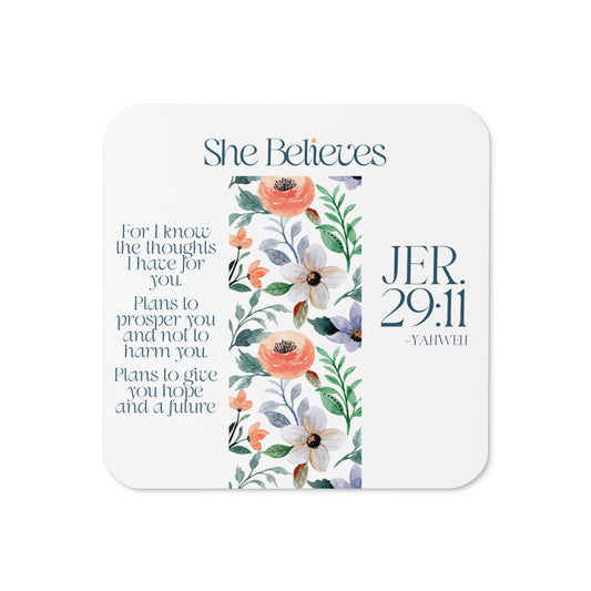 She Believes Floral Coaster