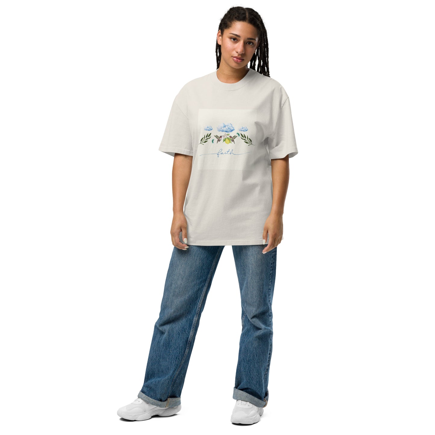 She Believes Faded Hummingbird T-Shirt