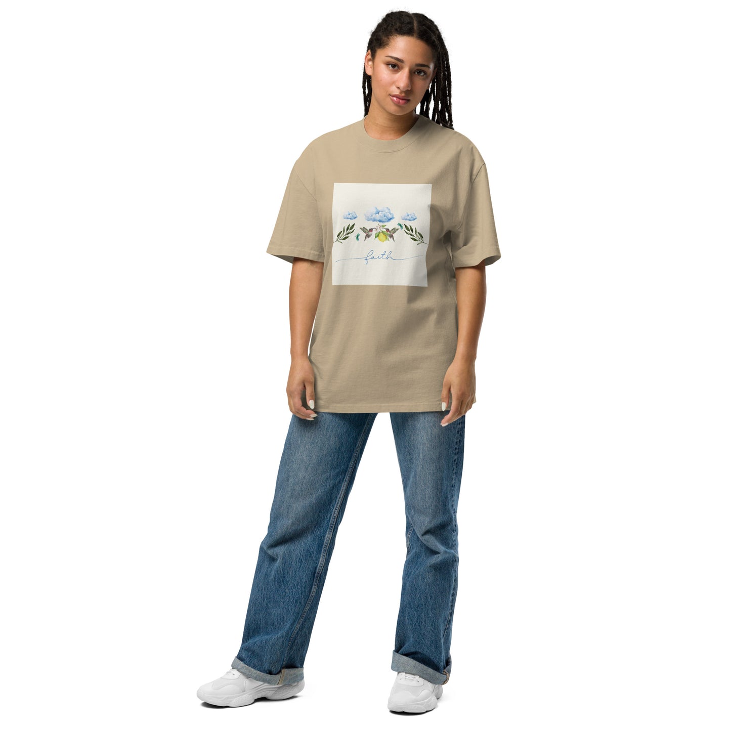 She Believes Faded Hummingbird T-Shirt