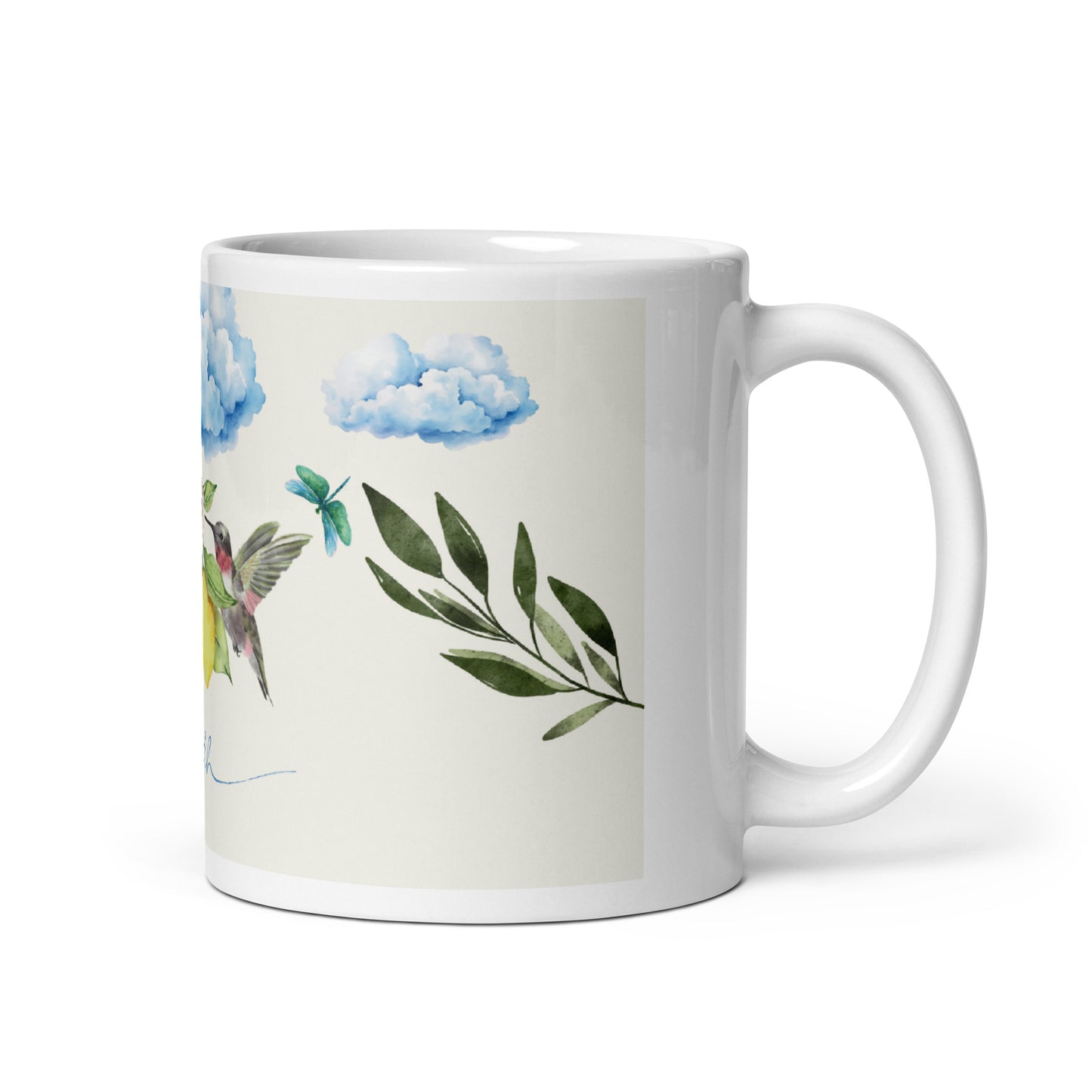 She Believes Hummingbird Mug